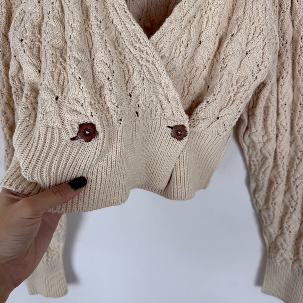 Free People Olive You Cardi in Macadamia - Picture 6 of 9